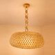 Handmade Bamboo Wide Dome Pendant Lamp